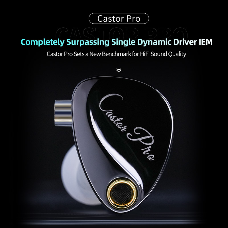 KZ Castor PRO Kabelgebundene In-Ear-Kopfhörer, dynamische Treiber, hochwertige, abstimmbare Kopfhörer, HiFi-Sound, IEM-Bass-Kopfhörer, Gaming-Headset