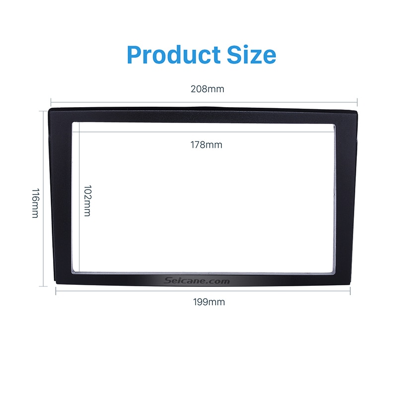 Seicane 2DIN Car Radio Fascia for 1999-2004 Mazda Premacy Dash Player Auto Mount Installation Surround Trim Panel Face Plate Kit
