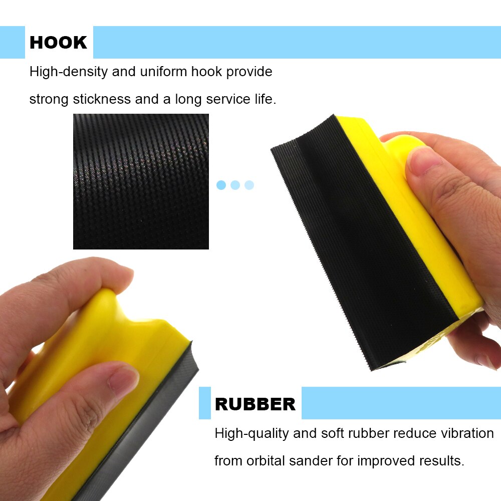 9Pcs Hand Schuurblok Set Klittenband Diverse Vormige Schuren Disc Houder Slijpen Spons Slijptol