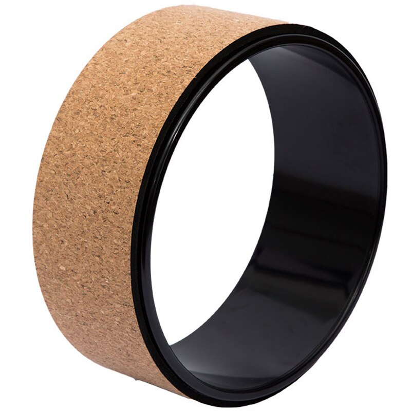 Natural Cork Yoga Wheel - 33x13cm - Soft & Non-Toxic - Backbend Support - Pilates & Yoga Circle
