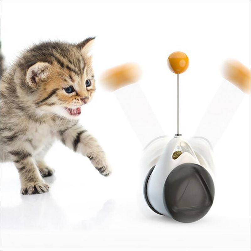 Smart Cat Toy With Wheels Automatic No Need Recharge Cat Toys Interactive Irregular Rotating Mode Funny Not Boring Cat Supplies