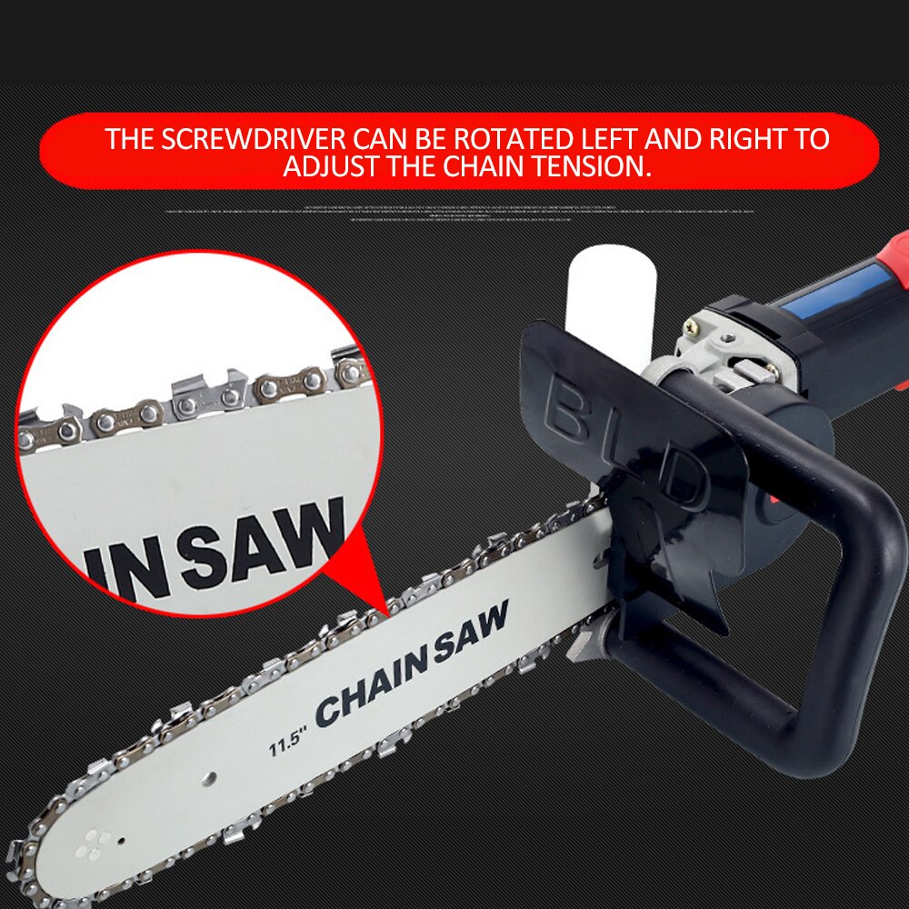 12 Inch Chainsaw Refit Conversion Kit Chainsaw Bracket Set Change Angle Grinder into Chain Saw Woodworking Power Tool