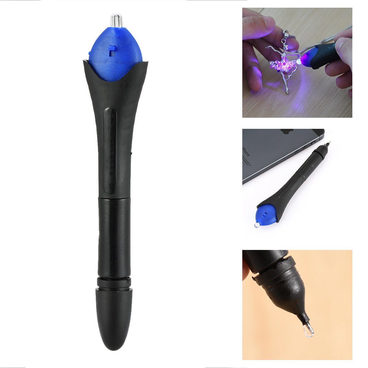 Lápiz de pegamento de luz Uv para soldadura de plástico líquido, herramienta de reparación de línea de teléfono móvil con pegamento, superpotente, fijación rápida en 5 segundos
