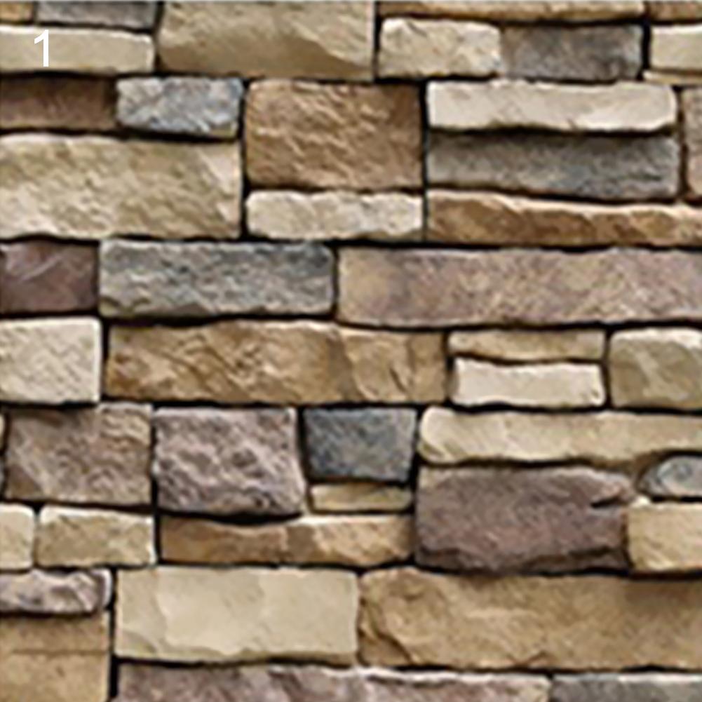 Home Wall Decor Retro 3D Brick Wall Stickers Bar Bar Restaurant Living Room Wall Decor PVC Self-adhesive Waterproof Wallpaper