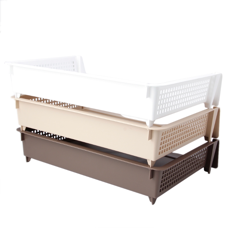 A4 Paper Superimposed Desktop Files Storage Rack Box Plastic Letter Tray Office