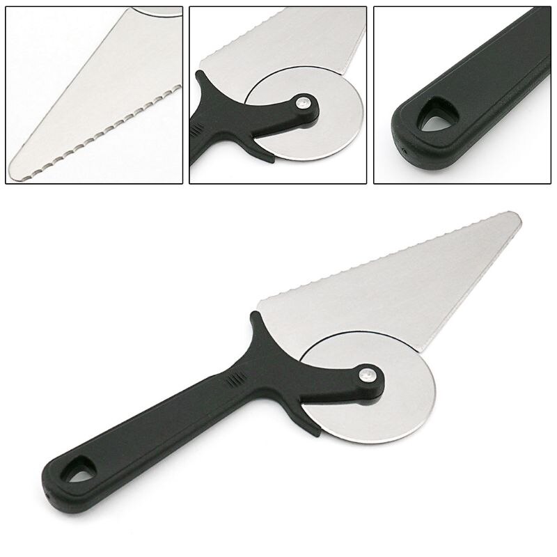 3 in 1 Pizza Cutter and Server Slicer Extra Sharp Stainless-Steel Wheel Blade An N1HA