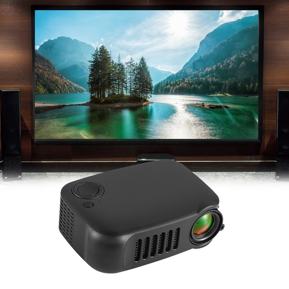 Portable A2000 Mini Projector With Tripod Support 1080P HDMI Micro SD Card USB LCD 50000 Hours Lamp Life Home Video Proyector