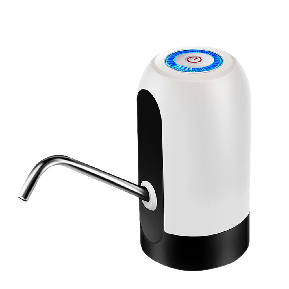 Vattenflaska pump usb laddning elektrisk vatten dispenser bärbar automatisk mini drink dispenser pump för drycker: Vit