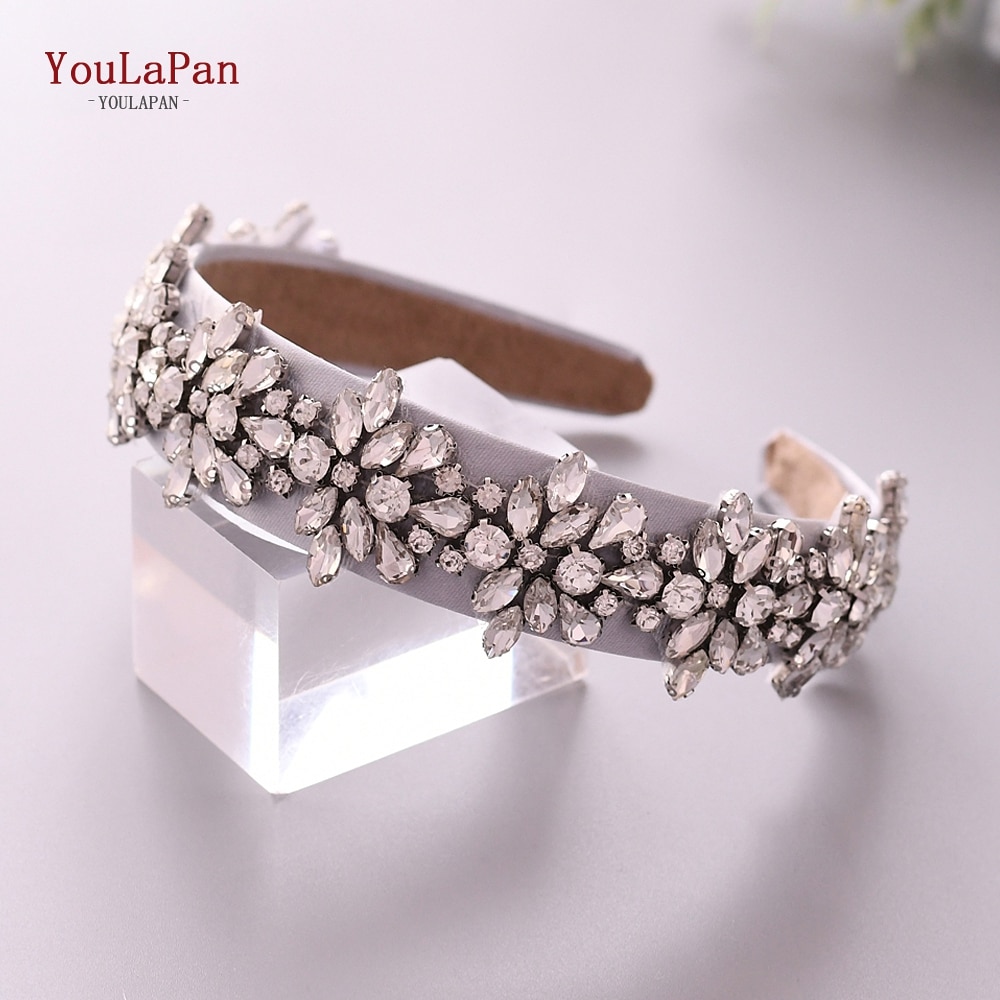 Youlapan  s269- fg luxe glinsterende strass hoofdband bruids haarband dames haaraccessoires barokke haarband