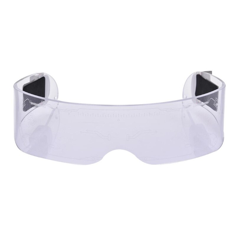 Led Lichtgevende Glazen Futuristische Elektronische Visor Bril Light Up Glazen Prop Voor Halloween Festival Prestaties Top