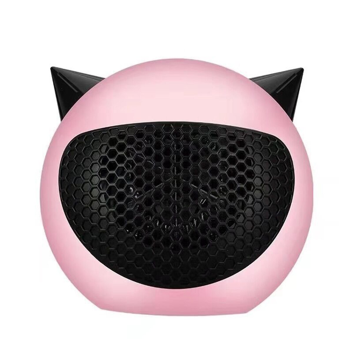 220/110V Fan Heater Mini Heater Rapids heating Cartoon Little Devil-Shaped Desktop Dormitory Radiator Foot Warmer for winter: Pink / us