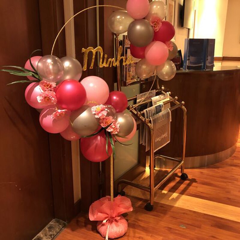 Ballon rond support ballons couronne anneau pour fête d'anniversaire décor fête enfants faveurs bébé douche fournitures décoration de mariage