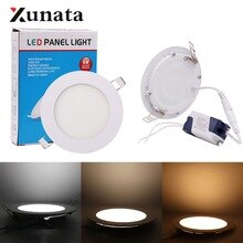 Led ner ljus panel ljus vit varm vit tak panel lampa 3w 6w 9w 12w 15w 25w led belysning för heminredning