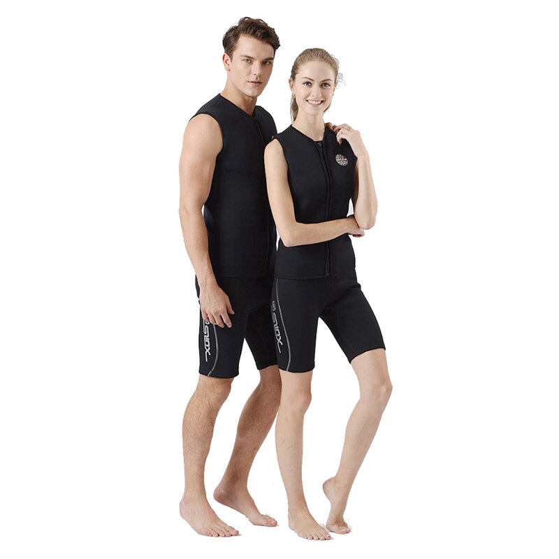 SLINX 3mm Neoprene Wetsuit Vest - Fleece Lined Sleeveless Dive Top for Men & Women