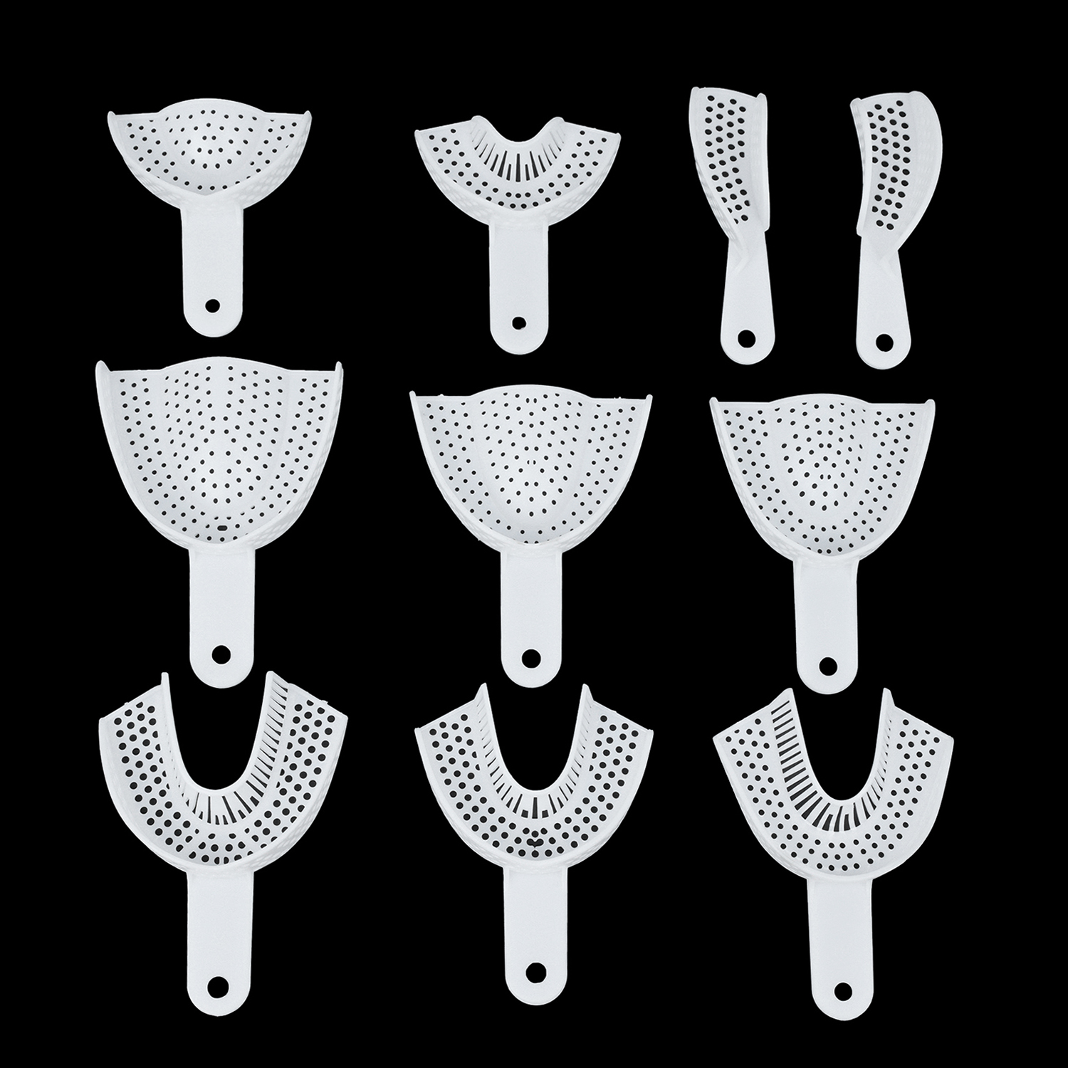 10 unids/set cubos de impresión Dental bandeja prótesis soportes de laboratorio técnico edentoso para ortodoncia herramientas de dentista ﻿: Default Title