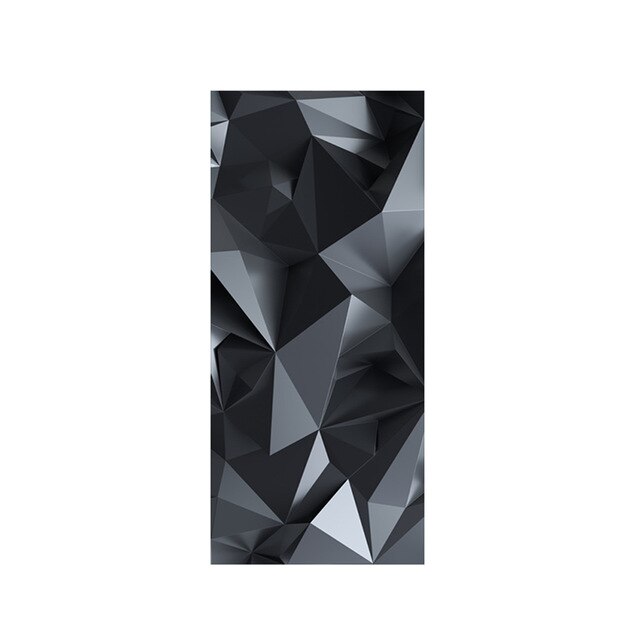 Pvc selvklæbende soveværelse 3d geometrisk dørklistermærke diy renovering vægmaleri vandtæt print billede boligindretning renovering plakat: Dør lxr 5792-03 / 95 x 215cm