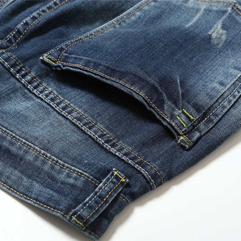 AIRGRACIAS Men Jeans Biker Jeans Strech Casual Denim Jean For Men Hight Cotton Male Long Trousers Size 28-40