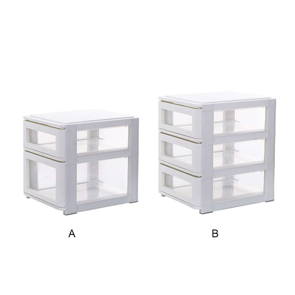 Bathroom Plastic Storage Drawers Display Clear Stackable Bedroom Smooth Cosmetic Reusable Desk Organizer Home Office