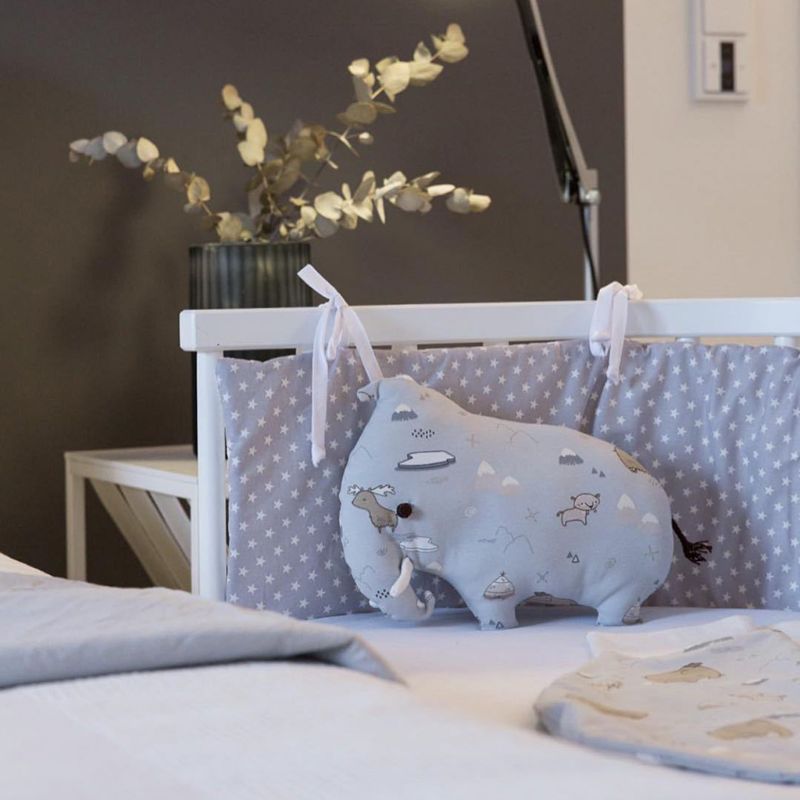 Baby Bed Thicken Bumpers Pillows Newborns Room Decor Nordic Stars Crib Around Cot Protector