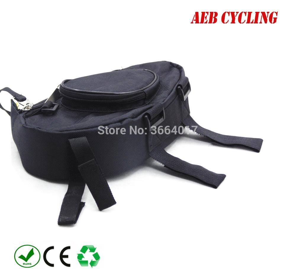 small trianle storage bag seat tube bag for 36V 48V small triangle Li-ion battery with belt for folding bike