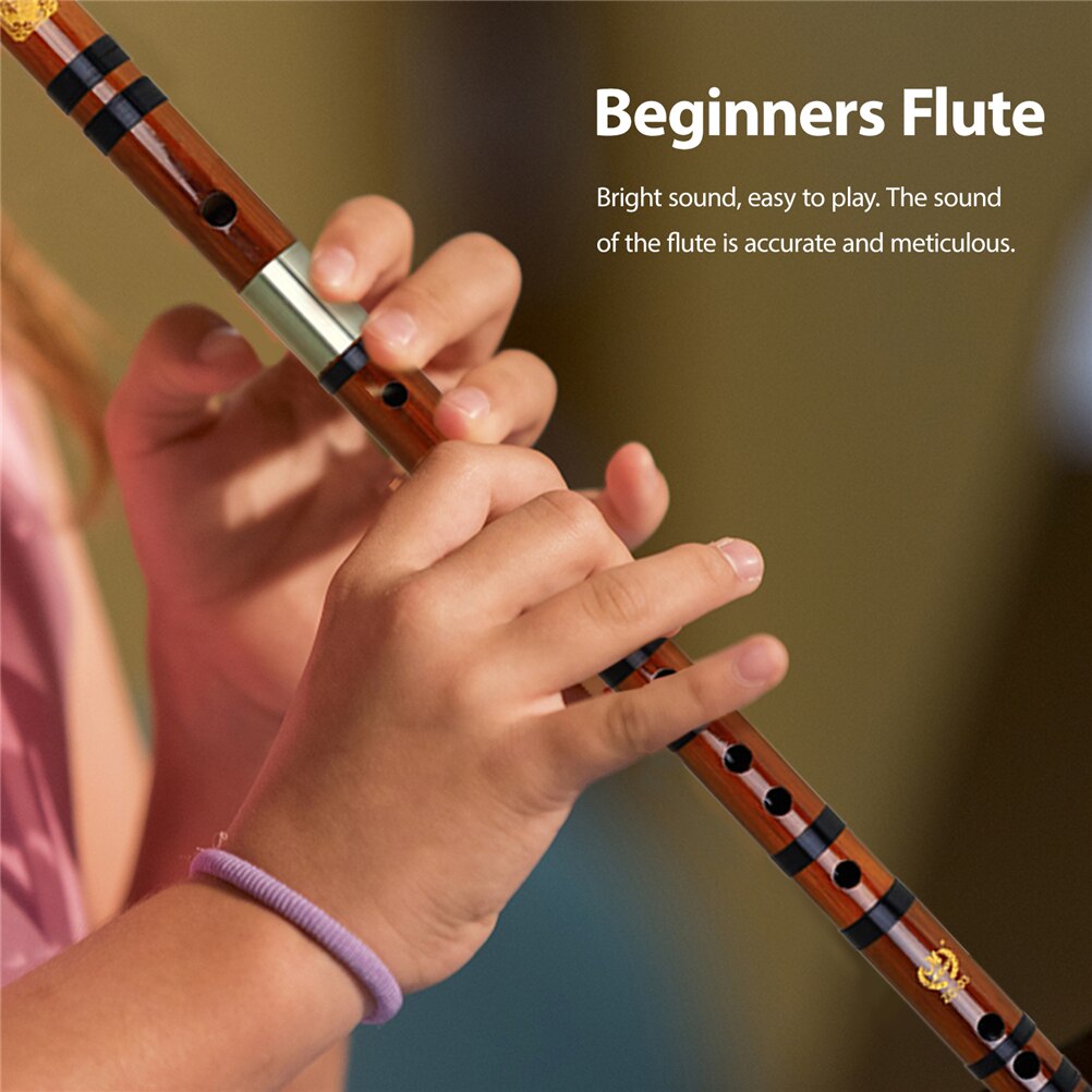 1 Set Antique Style Bamboo Flute Traditional Instrument Flute with Storage Box