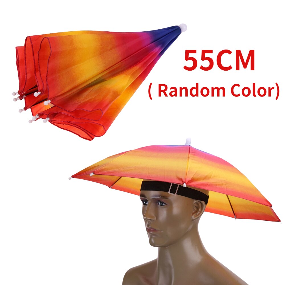 Outdoor Opvouwbare Hoofd Paraplu Hoed Zon Cap Anti-Regen Anti-Zon Vissen Golf Fietsen Wandelen Camping Schaduw paraplu Hoed