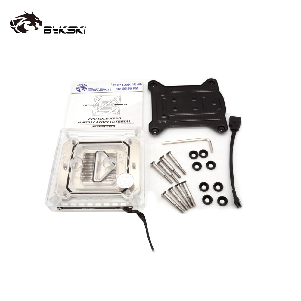 Bykski CPU Water Block use for INTEL LGA1150 1151 1155 1156 2066 X99 X299 I7 / 5V 3PIN Header A-RGB Light support AURA SYNC