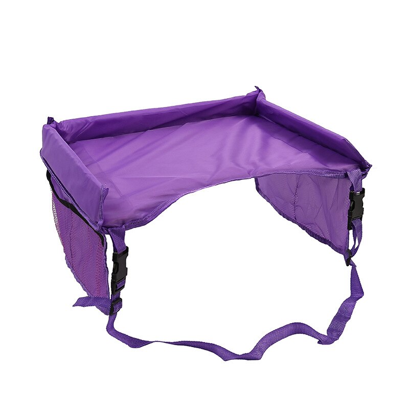 Imperméable à l'eau bébé siège auto plateau poussette enfants jouet conteneur alimentaire bureau enfants Portable Table pour voiture enfant Table stockage Snack plateau: Purple