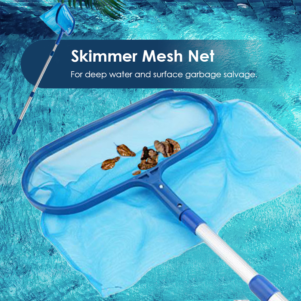 Swimming Pool Leaf Rake Cleaning Nets Spa Rubbish Skimmer Pool Net Telescopic Pond Cleaning Net Debris Accessories