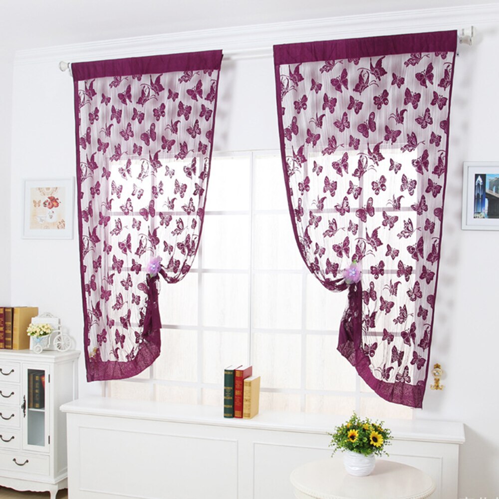 Door Curtain Window Butterfly Fly Net Window Screen Door Curtain Tassels String Room Curtain Divider: 12