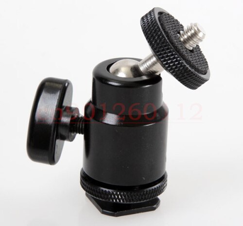 Mini trípode de cabeza esférica para cámara digital, 10 piezas, Zapata para flash, montaje de tornillo 1/4