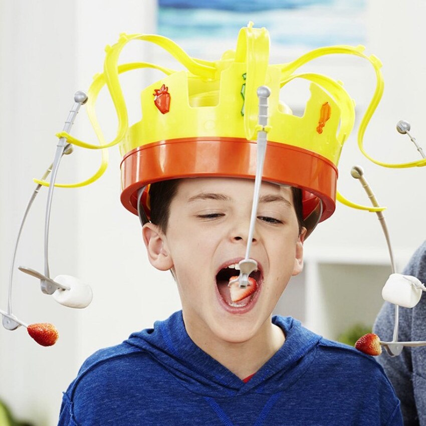 1Set Kids Family Novel Chow Crown Game Funny Toy Crown Musical Spinning Crown Snacks Food Party Game Toy Birthday