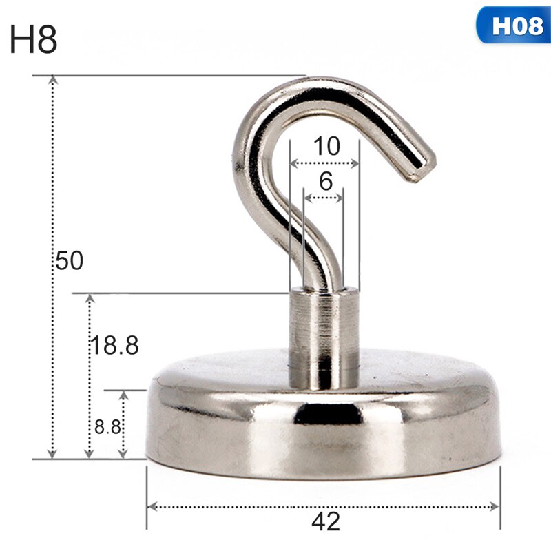 1Pcs Magnetic Hanging Hooks Hold Strong Magnet Hanger For Home Kitchen Wall Hook: 08 D42