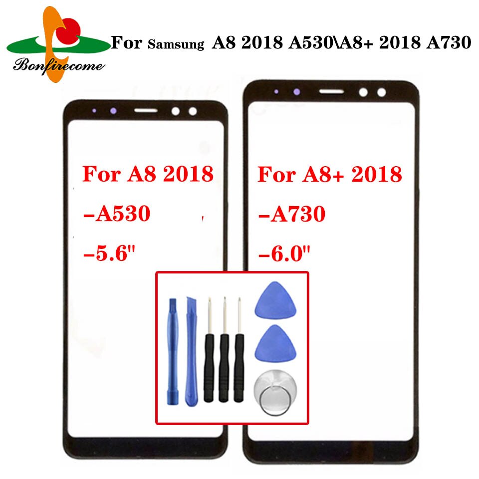 For Samsung Galaxy A8 A530 A530F A530X A8 Plus A8+ A730 A730F Front Outer Glass Lens Touch Screen Lens Replacement