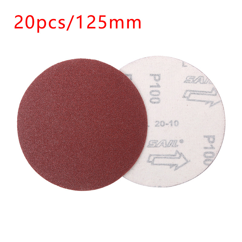 Jeu de papier abrasif 125mm, 5 pouces, grille 40-60-80-120-2000, métal poli, outils abrasifs pour le travail du bois, accessoires Dremel, consommables