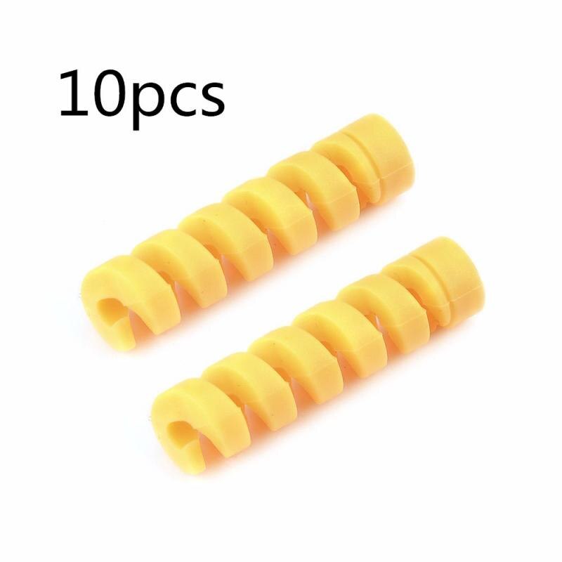 Protector de Cable de carga para soporte de Cable de teléfonos, cubierta de Cable, Clip bobinador para cargador USB, organizador de cables de gestión 10/2/1pc: 06 10pcs