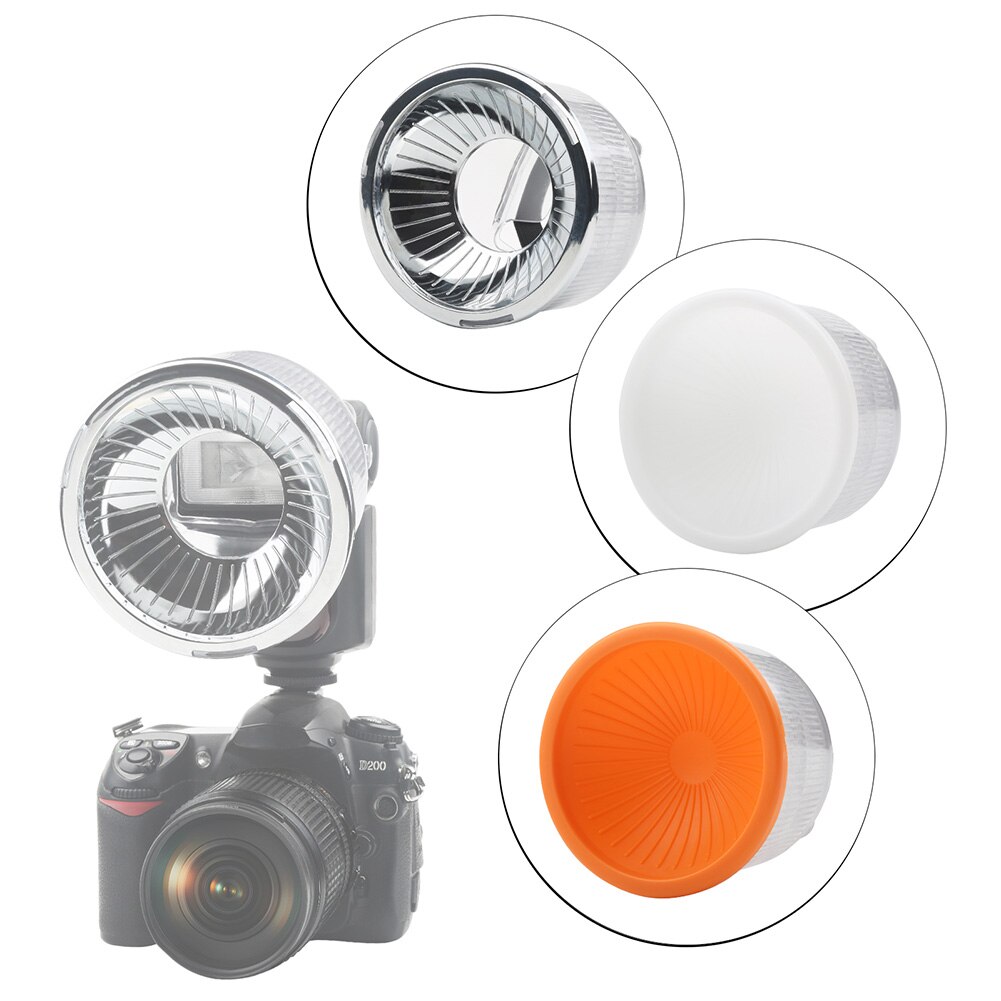 1 pçs flash difusor + 3 pçs tigela forma abajur universal para todos os flashes dq-drop