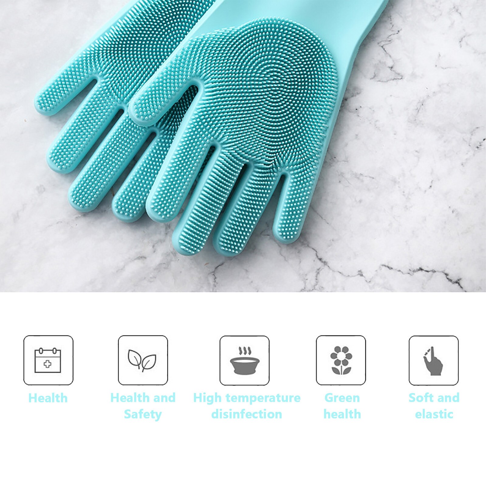 1 para rękawice silikonowe zmywanie naczyń kuchnia płuczka gąbka robić mycia naczyń gumowe szorowanie czyszczenie rękawice robić mycia narzędzi przyrząd kuchenny