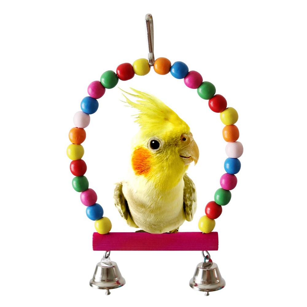 8 stk papegøje legetøj fugle legetøj svinge fugl hængende tygge legetøj fuglebur legetøj svinge klokke fugle parakit bur tilbehør til kæledyr
