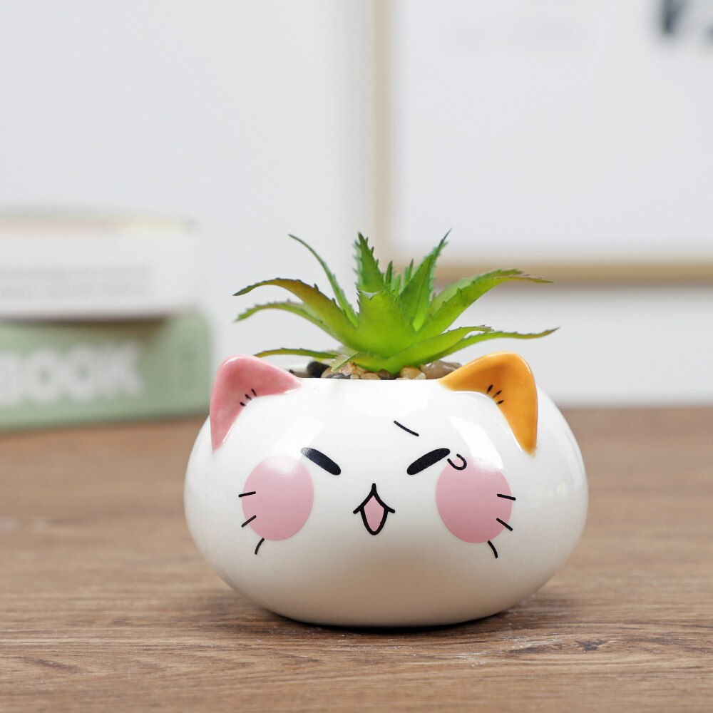 Dessin animé Animal Pot de fleur Pot d'intérieur Succulent plante Pot décoration de la maison artisanat décoration