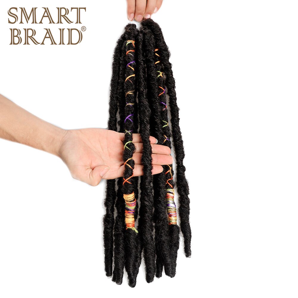 Crochet Hair Dreadlocks Faux Locs Braiding Hair Extensions Synthetic Dreadlock Jumbo 18 Inch Crochet Hair