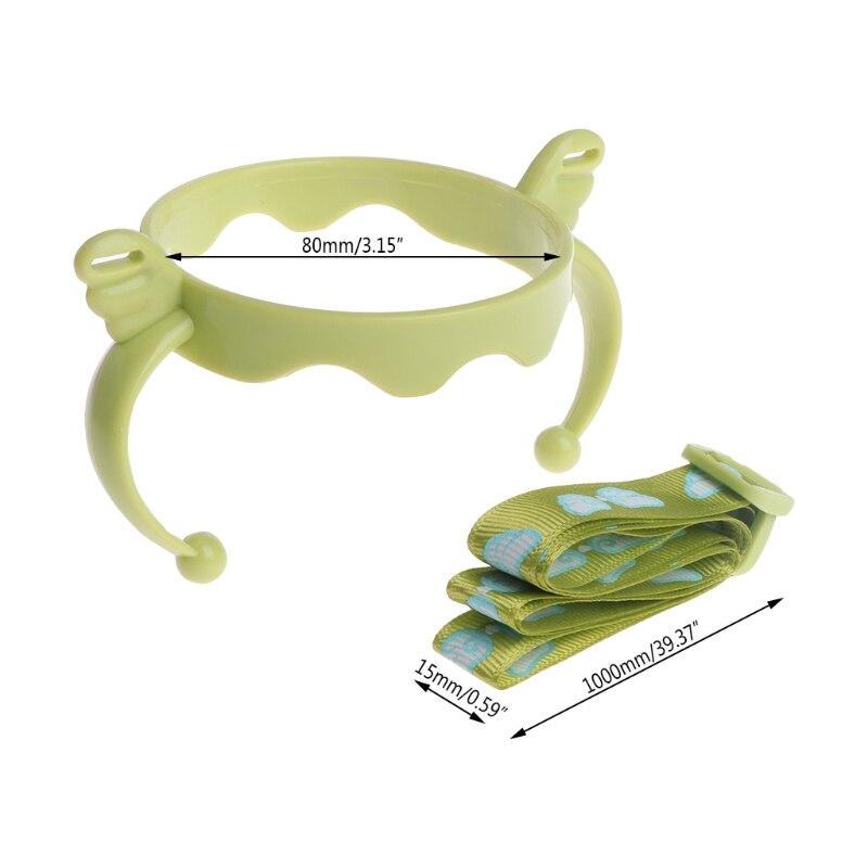Poignées de biberons en plastique pour bébés, 2 pièces, support de sangle antichute pour poignée de biberons