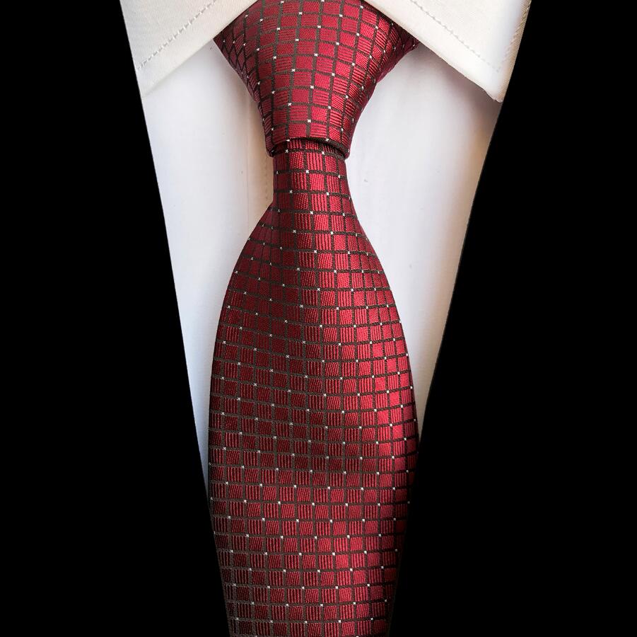 GUSLESON Neue Jacquard Woven Silk Krawatte für Männer Business Gravatas Normalen Plaid Krawatte Anzug Hochzeit Krawatten Kleidung Zubehör: 18