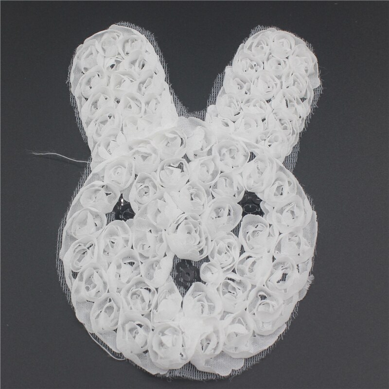 100pcs 14*10cm Super Cute Large Chiffon Roses Rabb... – Grandado