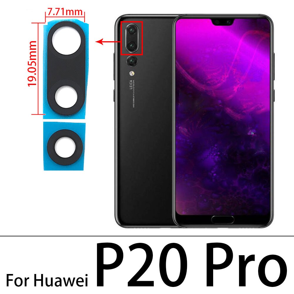 Originele Achteruitrijcamera Glas Lens Voor Huawei P20 P30 P40 Lite E P40 Pro P40 Lite 5G Glas Lens camera Met Lijm Vervanging Tool: P20 Pro
