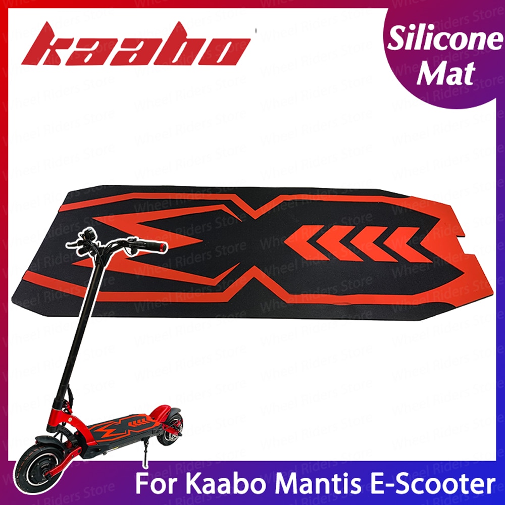 Alfombrilla de silicona para Kaabo Mantis Scooter Eléctrico patinete kickscooter accesorios de piezas de repuesto Rojo Negro