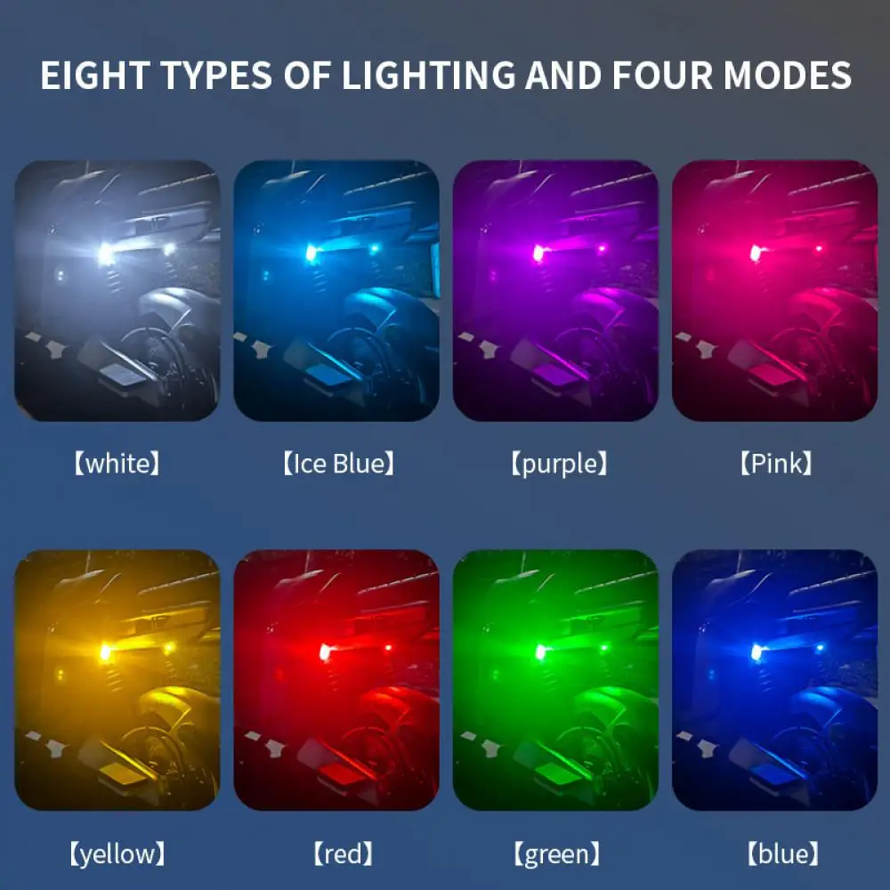 7 farver fjernbetjente rgb led fly strobe lys motorcykel lys led flash lys fly helikopter trådløse advarselslys