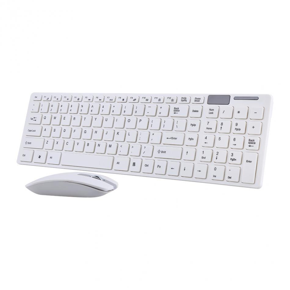 2.4G Slim Optical Wireless Keyboard and Ultra-Thin Mouse Mice USB Receiver Combo Kit for PC Computer