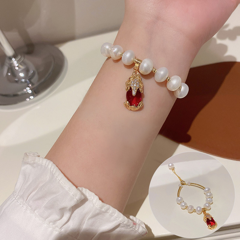 Braccialetto di perline di moda per donna fascino Pixiu cuore farfalla ape cristallo amicizia braccialetto gioielli da sposa regali per ragazze: Pixiu Bracelet