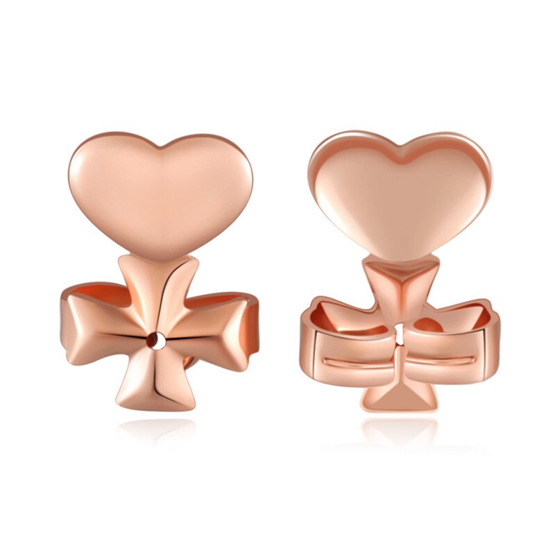 Neue magie herz schmetterling clover Ohrring lift Rücken Unterstützung Hypoallergen Ohrringe Lift Heber Passt Alle Post Ohrring: rose gold crossing